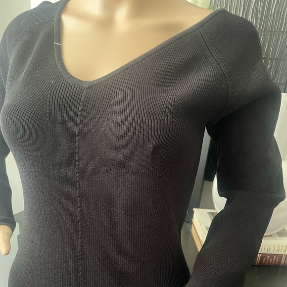 NWNT  knit Elegant Black Long Sleeve Dress - Picture 1 of 8